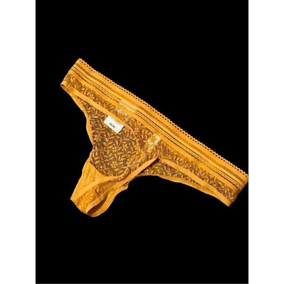 NEW WITH TAGS WOMEN Beautiful Auden orange/yelliw LACEY THONG PANTIES UNDERWEAR - Picture 2 of 4